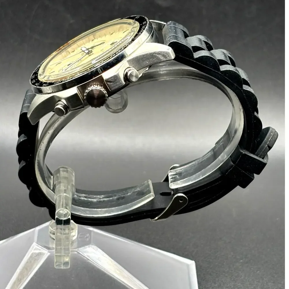 Fossil Sport 54 CH3023 Chronograph Beige Dial Black Strap 44mm Watch